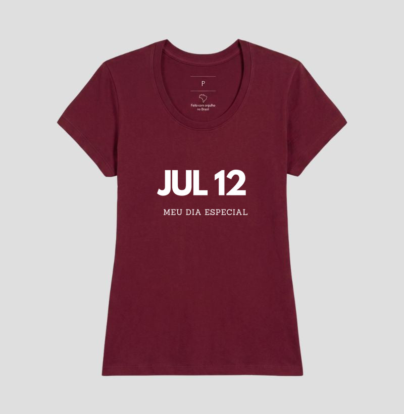 Camiseta 12 de Julho Meu Dia Especial