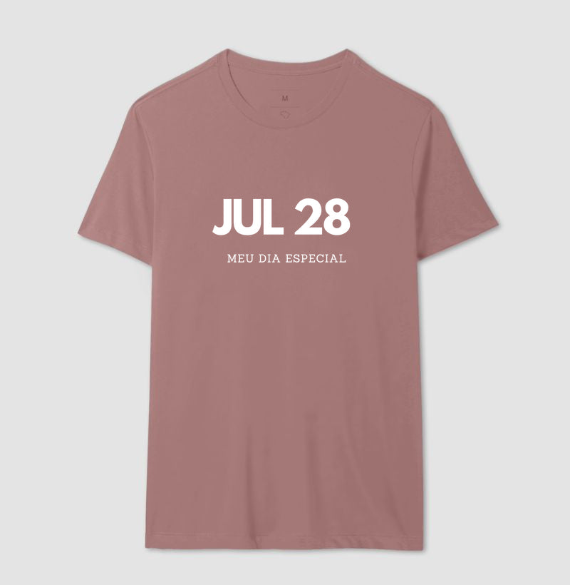 Camiseta 28 de Julho Meu Dia Especial