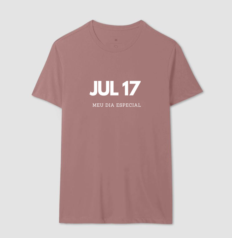 Camiseta 17 de Julho Meu Dia Especial