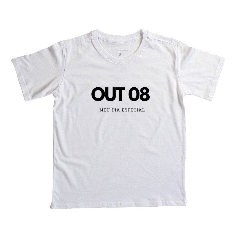 Camiseta Infantil 08 de Outubro Meu Dia Especial