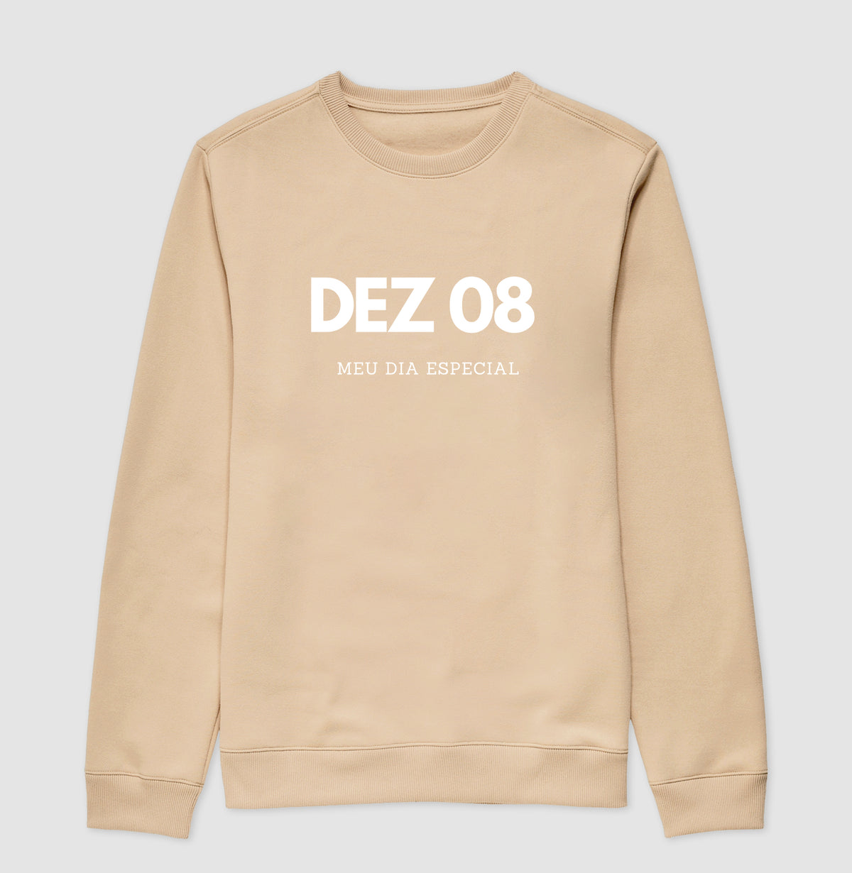 Blusa de Moletom Suéter 08 de Dezembro Meu Dia Especial