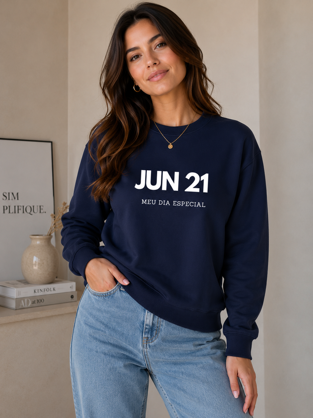 Blusa de Moletom Suéter 21 de Junho Meu Dia Especial