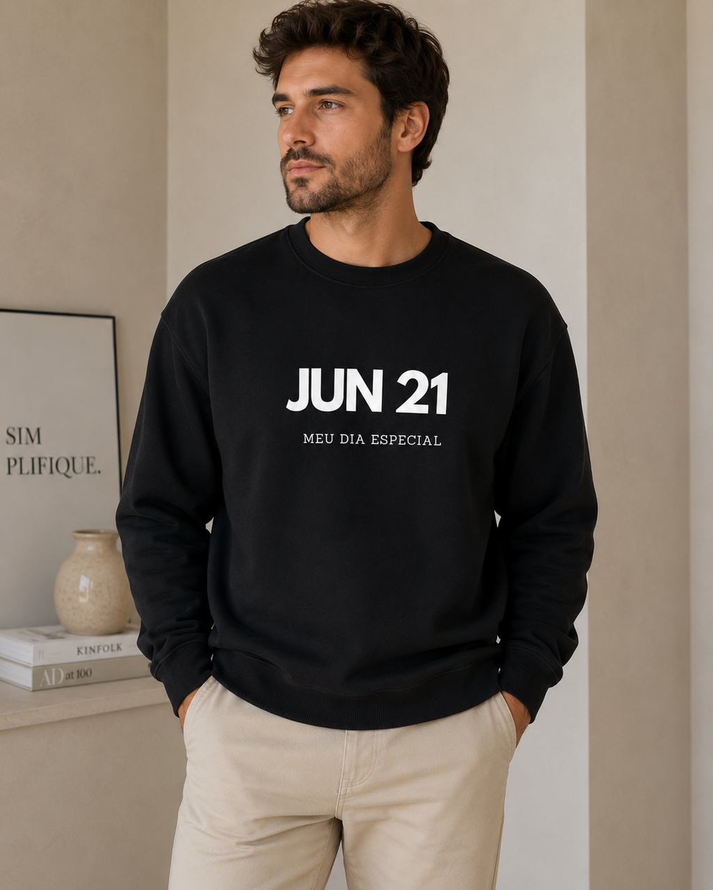 Blusa de Moletom Suéter 21 de Junho Meu Dia Especial
