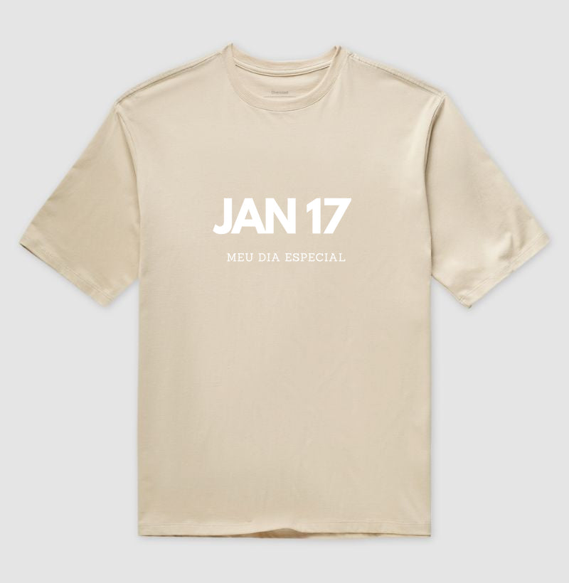 Camiseta Oversized 17 de Janeiro Meu Dia Especial