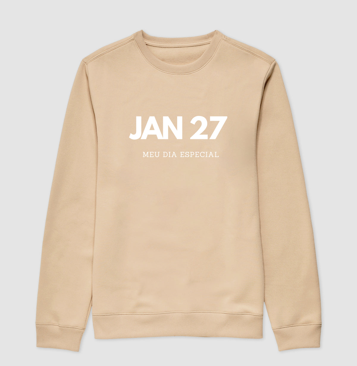 Blusa de Moletom Suéter 27 de Janeiro Meu Dia Especial
