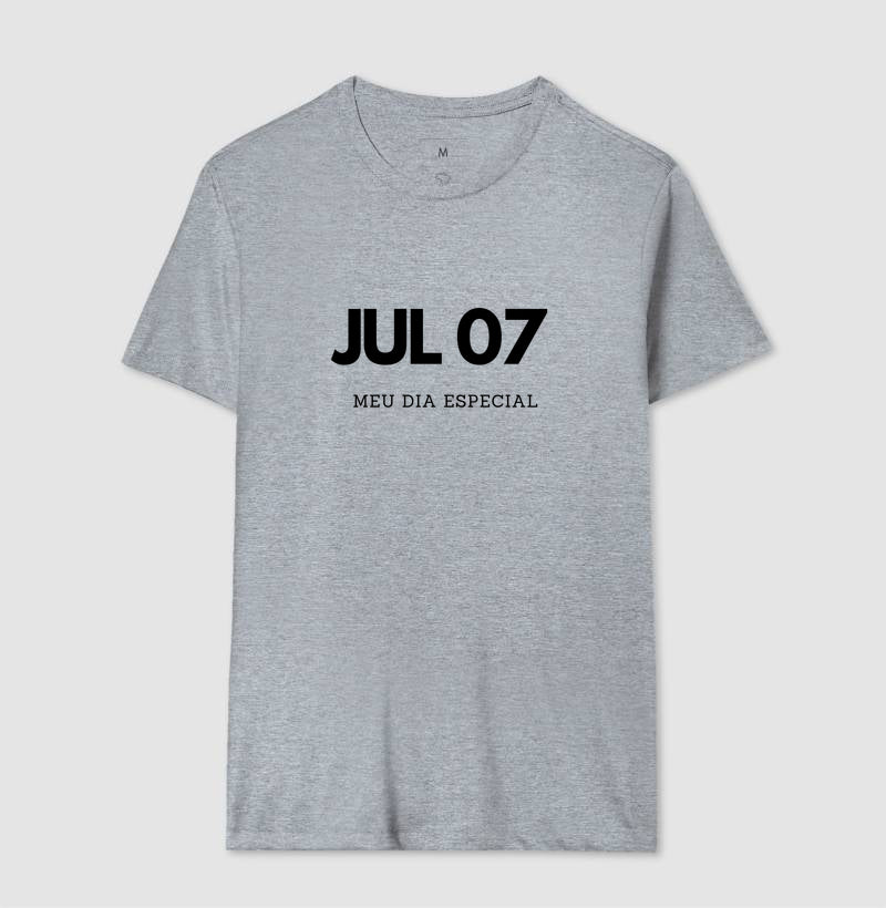 Camiseta 07 de Julho Meu Dia Especial