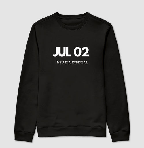Blusa de Moletom Suéter 02 de Julho Meu Dia Especial