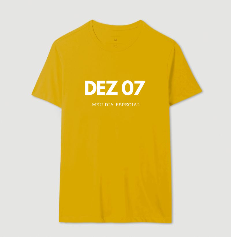 Camiseta 07 de Dezembro Meu Dia Especial