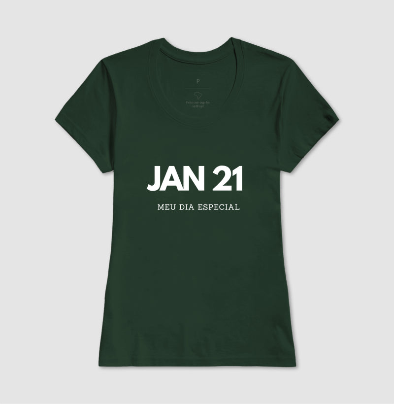 Camiseta 21 de Janeiro Meu Dia Especial