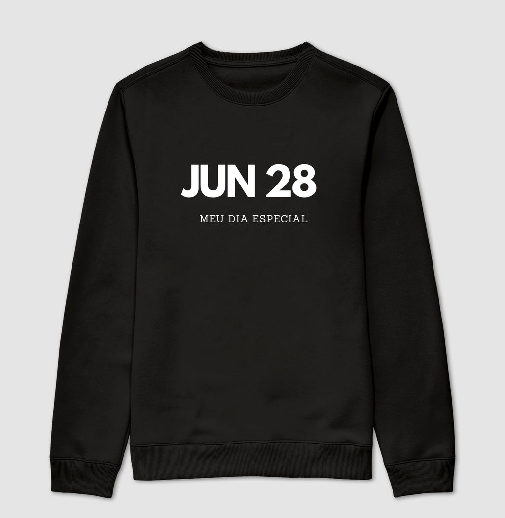 Blusa de Moletom Suéter 28 de Junho Meu Dia Especial