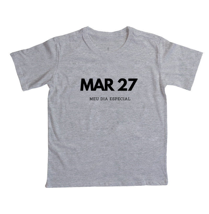 Camiseta Infantil 27 de Março Meu Dia Especial