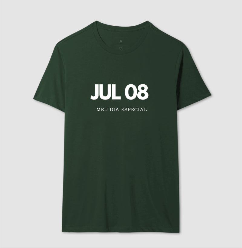 Camiseta 08 de Julho Meu Dia Especial