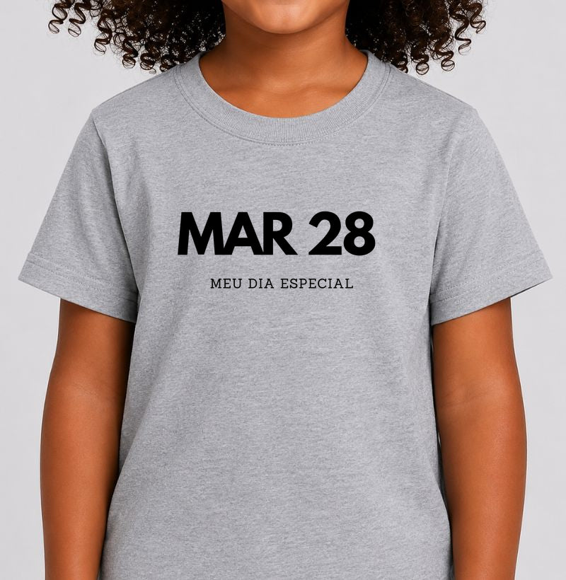 Camiseta Infantil 28 de Março Meu Dia Especial