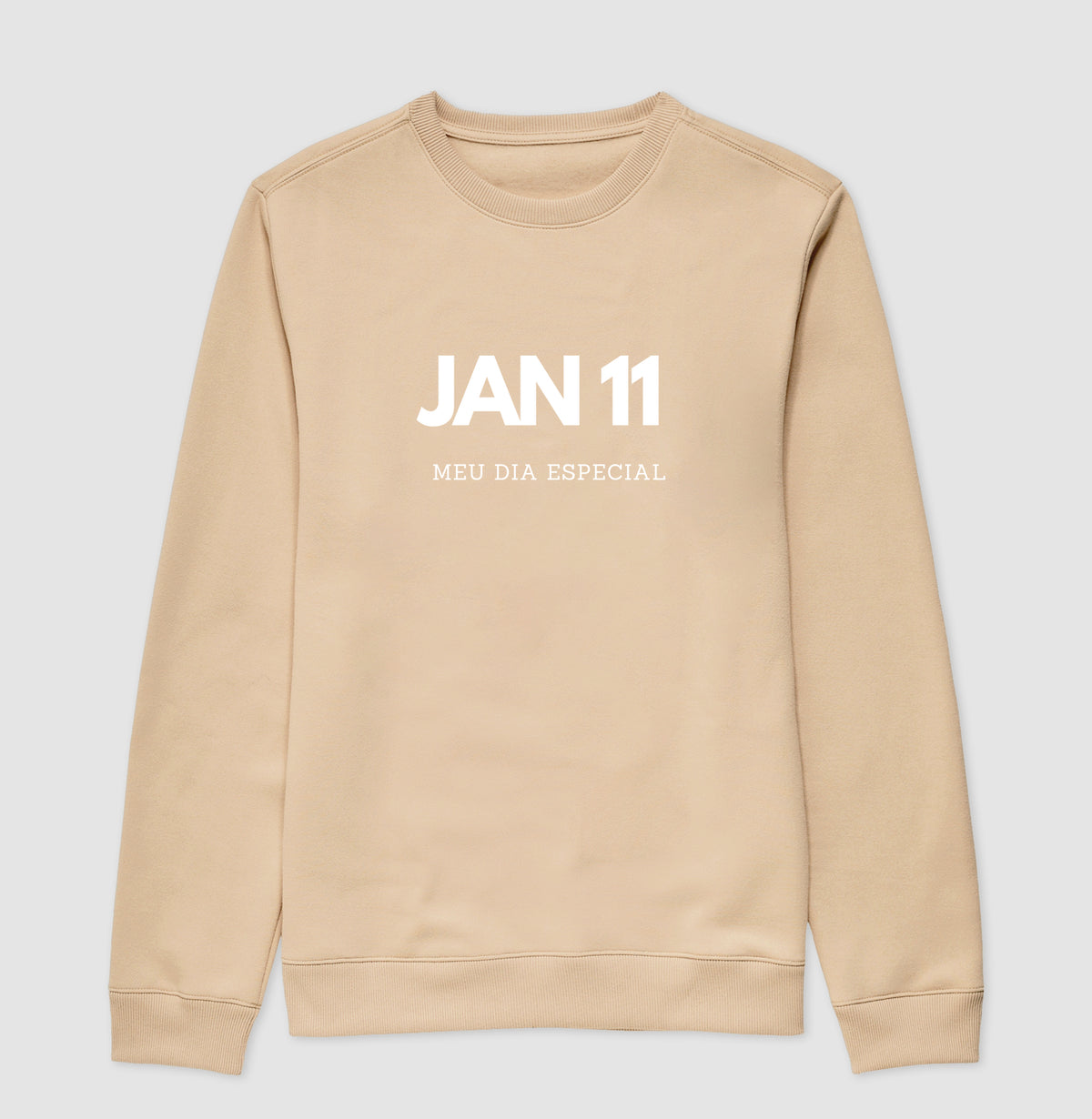 Blusa de Moletom Suéter 11 de Janeiro Meu Dia Especial
