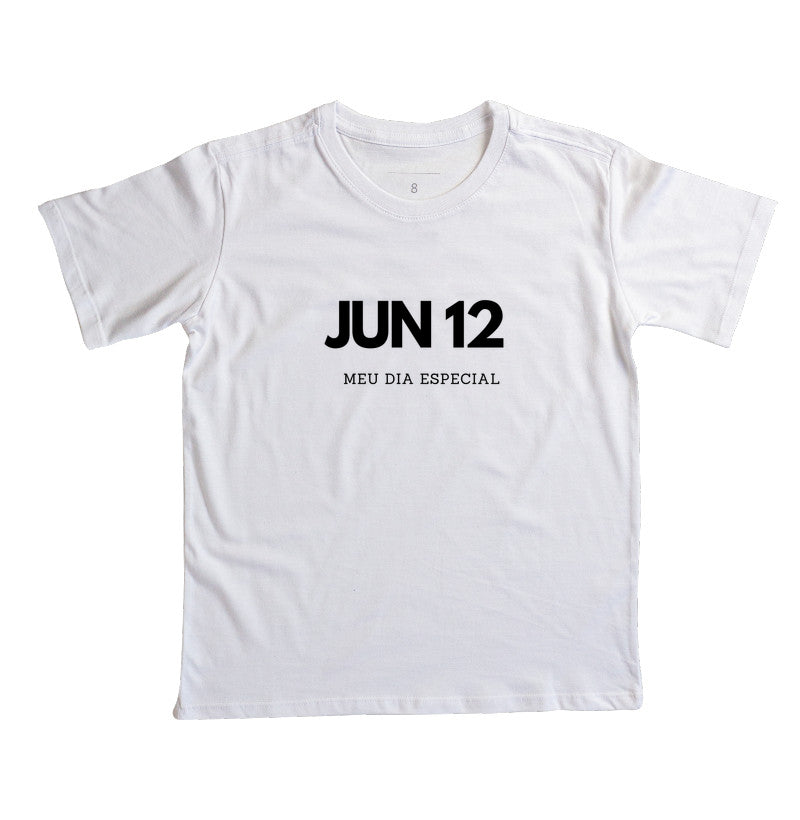 Camiseta Infantil 12 de Junho Meu Dia Especial