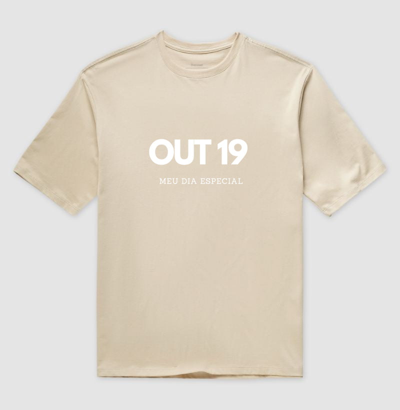 Camiseta Oversized 19 de Outubro Meu Dia Especial