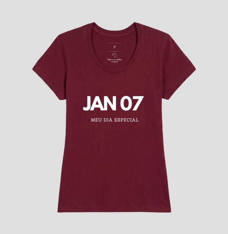 Camiseta 07 de Janeiro Meu Dia Especial
