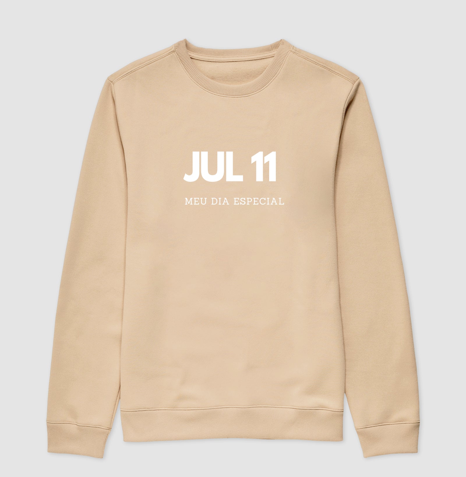 Blusa de Moletom Suéter 11 de Julho Meu Dia Especial