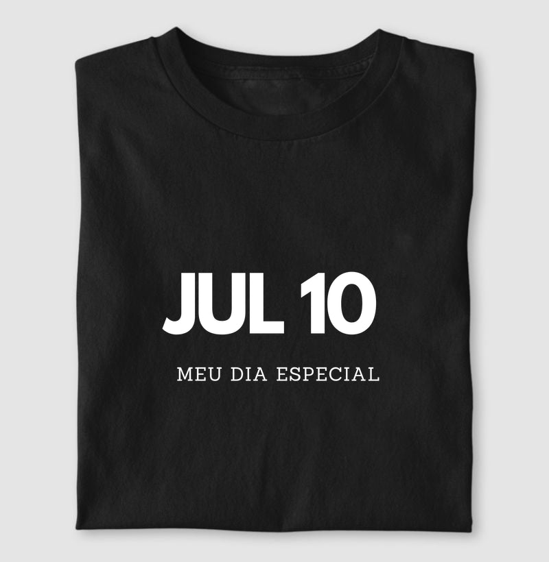Camiseta 10 de Julho Meu Dia Especial