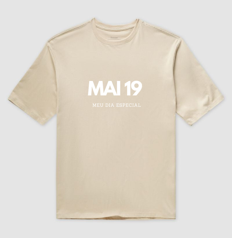 Camiseta Oversized 19 de Maio Meu Dia Especial