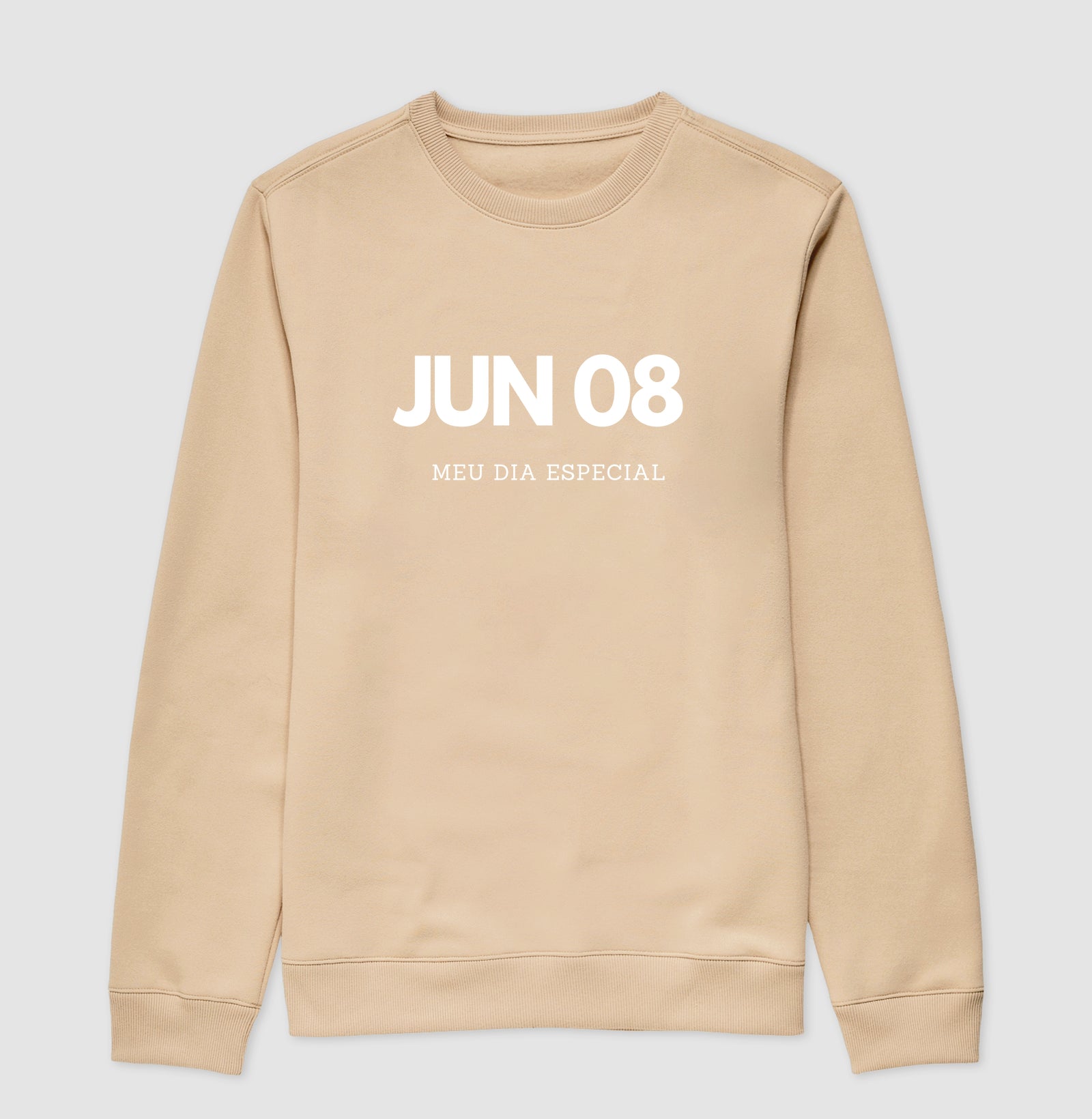Blusa de Moletom Suéter 08 de Junho Meu Dia Especial