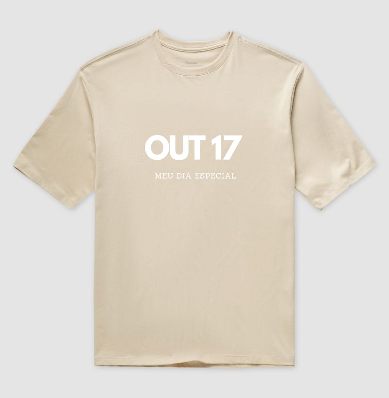 Camiseta Oversized 17 de Outubro Meu Dia Especial