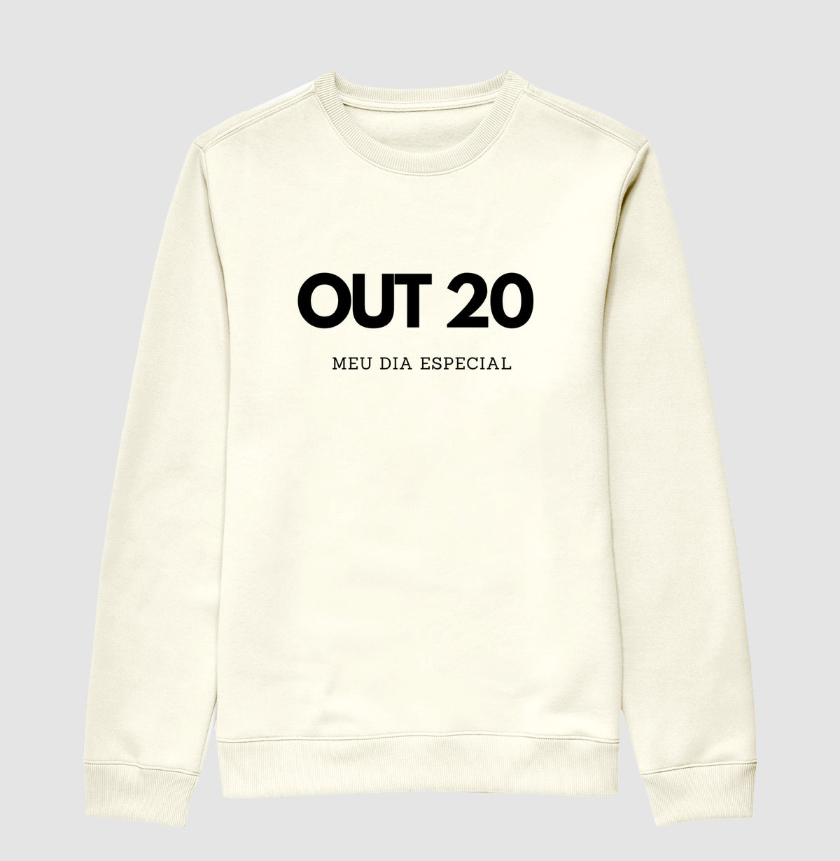 Blusa de Moletom Suéter 20 de Outubro Meu Dia Especial
