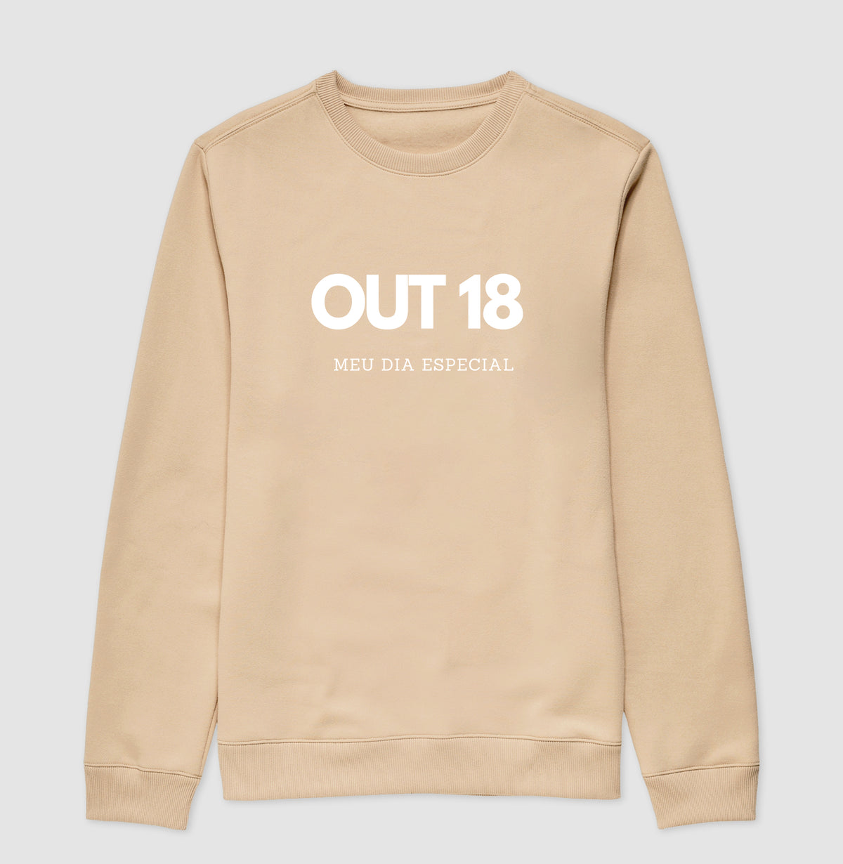 Blusa de Moletom Suéter 18 de Outubro Meu Dia Especial