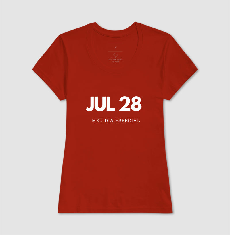 Camiseta 28 de Julho Meu Dia Especial