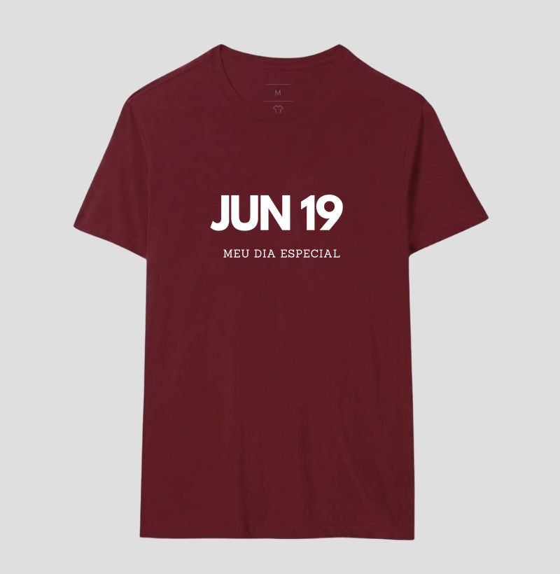 Camiseta 19 de Junho Meu Dia Especial