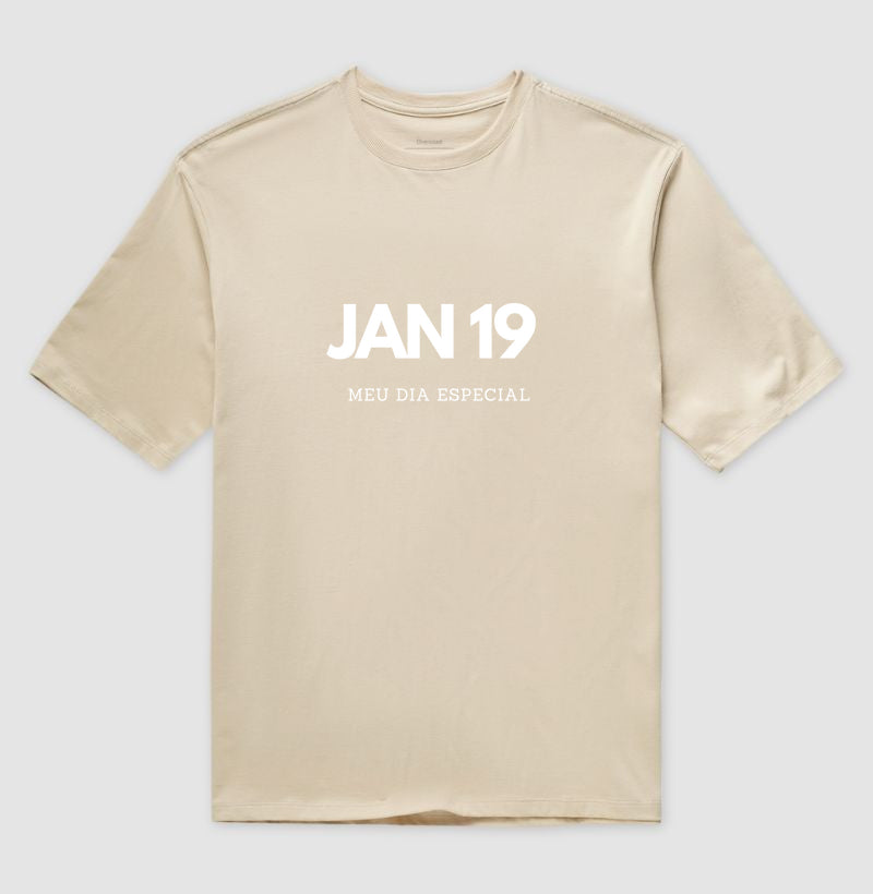 Camiseta Oversized 19 de Janeiro Meu Dia Especial