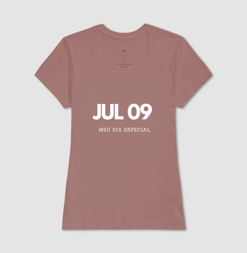 Camiseta 09 de Julho Meu Dia Especial