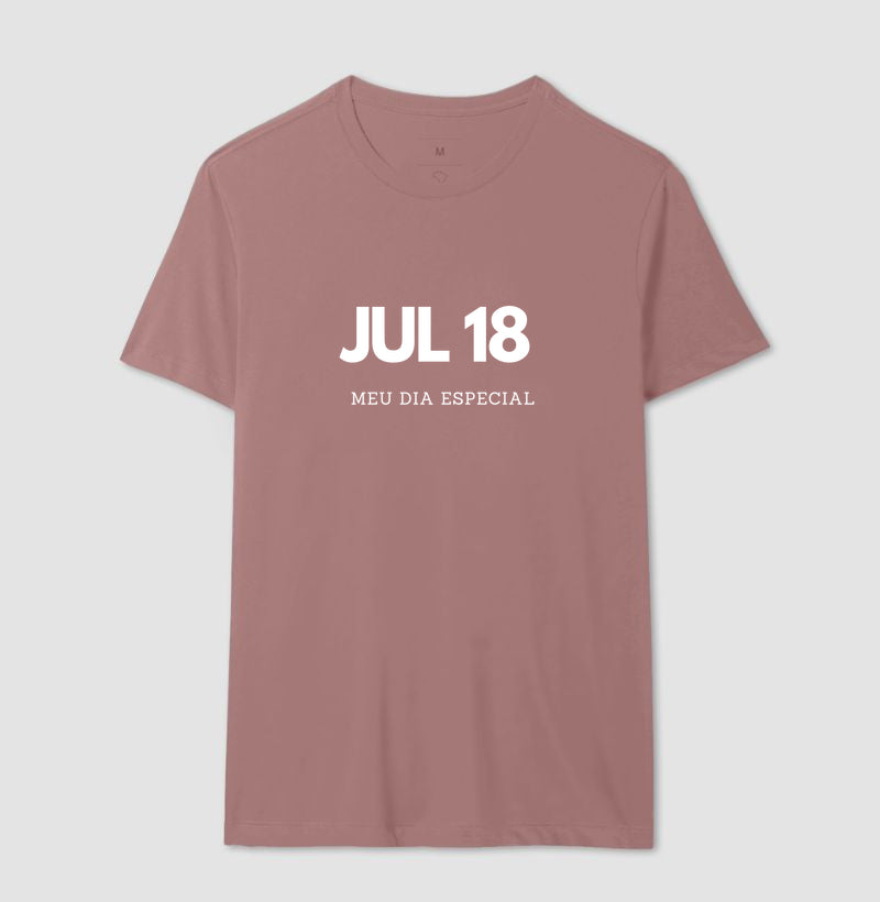 Camiseta 18 de Julho Meu Dia Especial