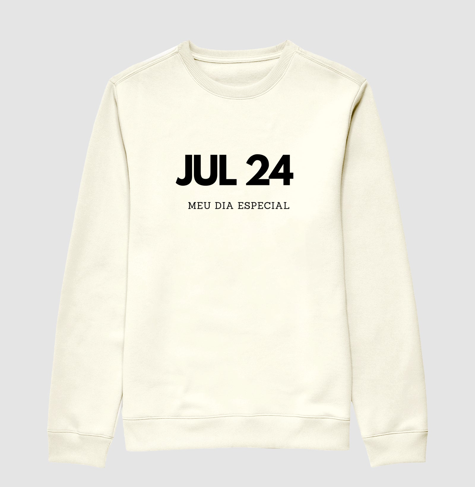 Blusa de Moletom Suéter 24 de Julho Meu Dia Especial
