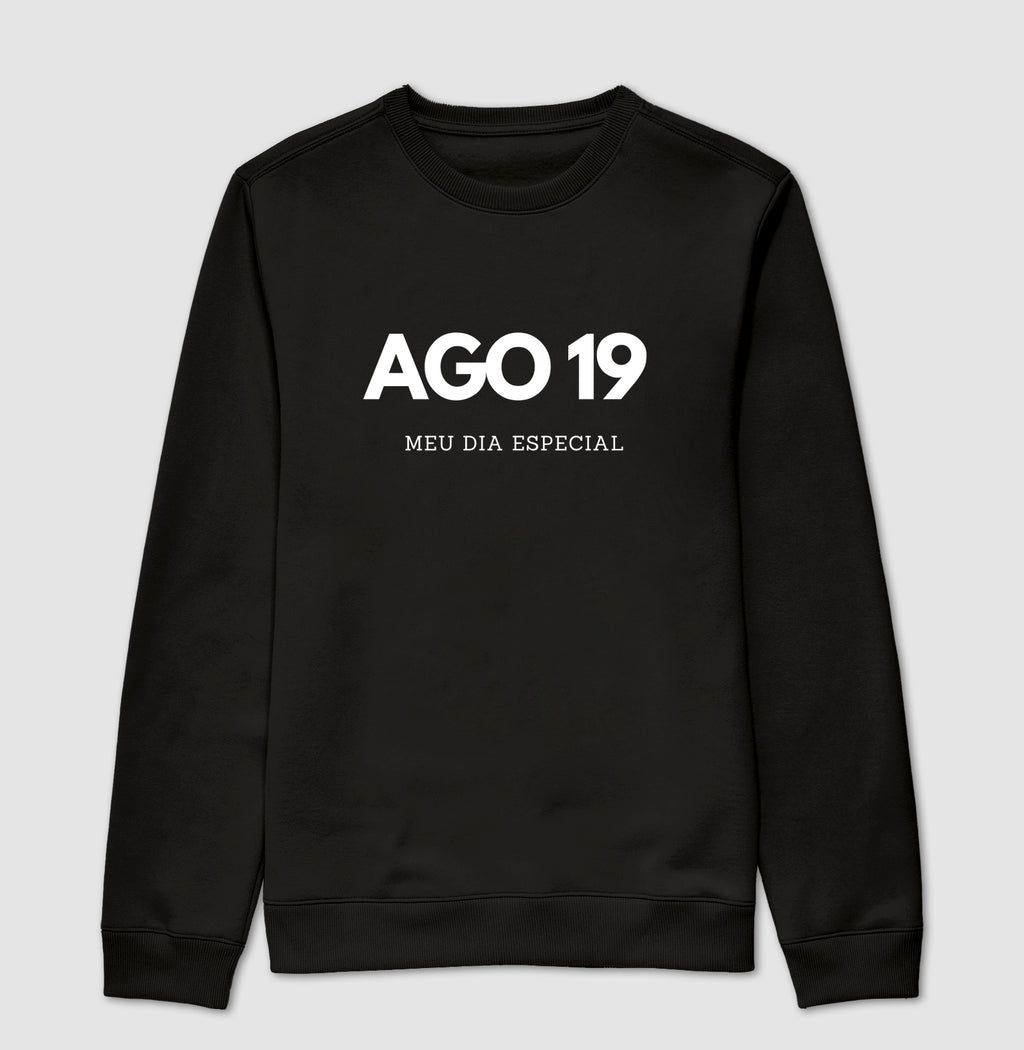Blusa de Moletom Suéter 19 de Agosto Meu Dia Especial