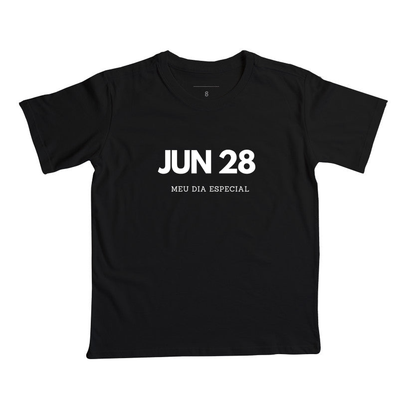 Camiseta Infantil 28 de Junho Meu Dia Especial