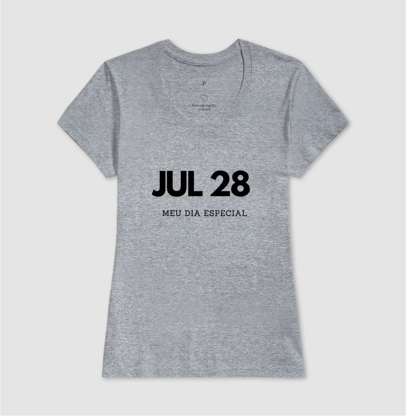 Camiseta 28 de Julho Meu Dia Especial