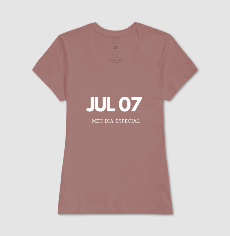Camiseta 07 de Julho Meu Dia Especial