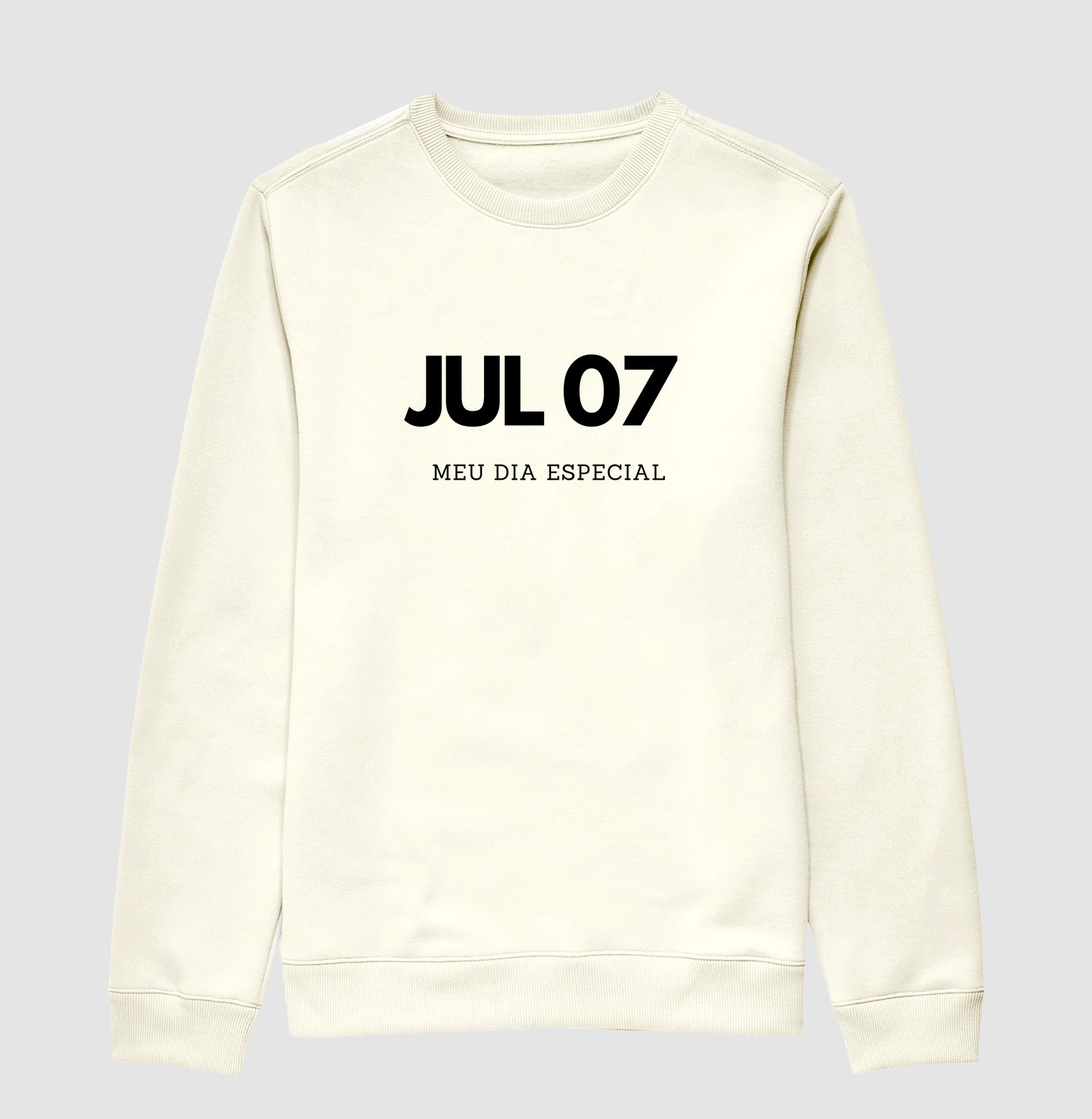 Blusa de Moletom Suéter 07 de Julho Meu Dia Especial