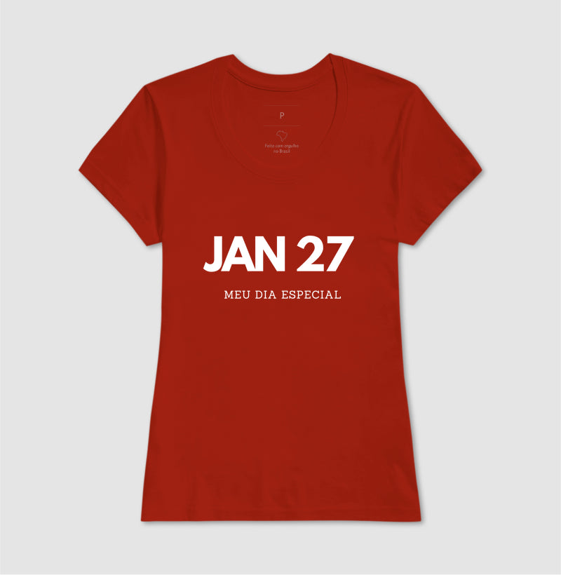 Camiseta 27 de Janeiro Meu Dia Especial