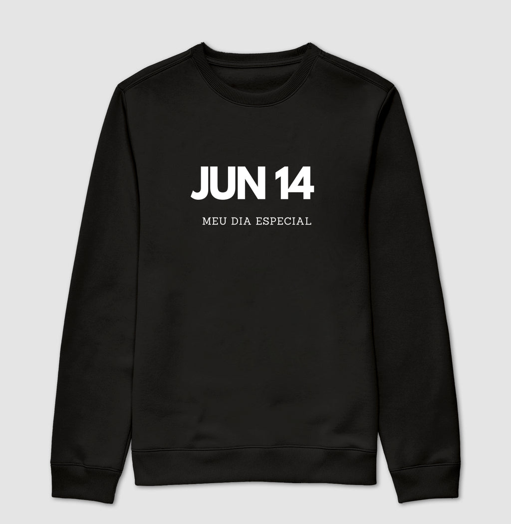 Blusa de Moletom Suéter 14 de Junho Meu Dia Especial