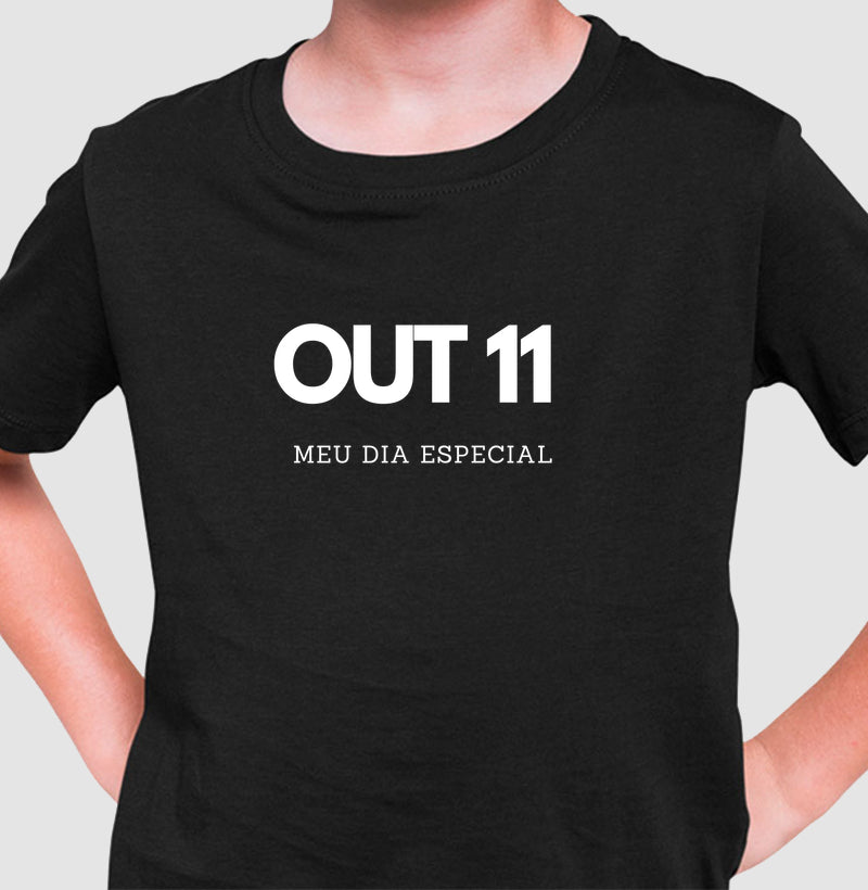 Camiseta Infantil 11 de Outubro Meu Dia Especial